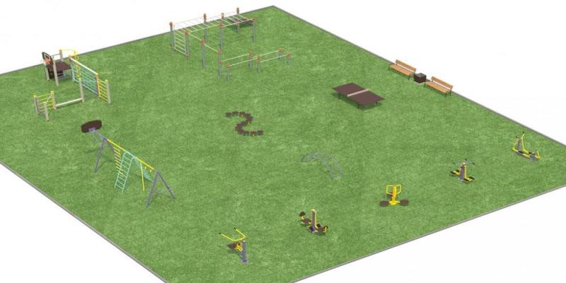 Дизайн проект спортплощадки разновозрастной  в Брянске