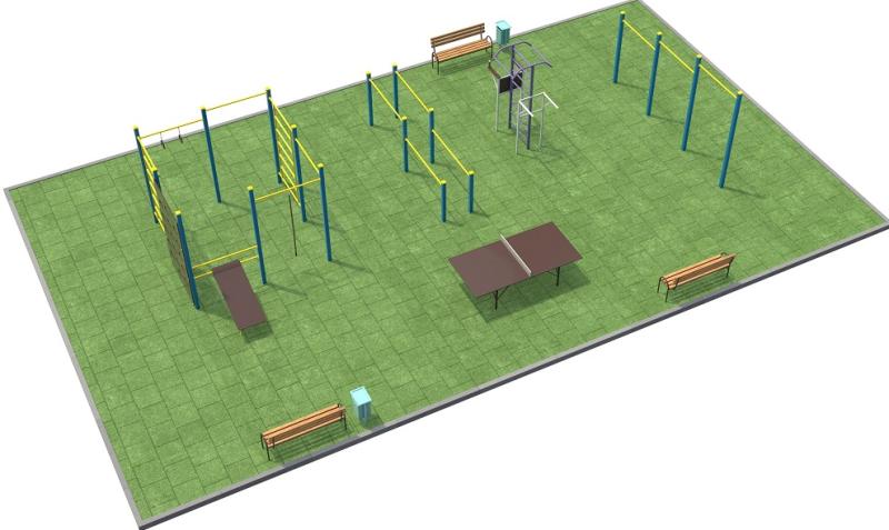 Проект спортплощадки 170 метров в Брянске в Брянске