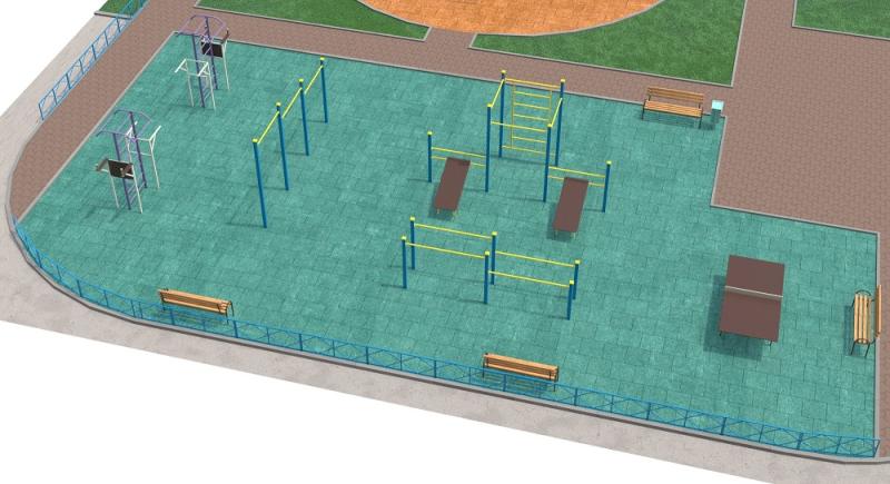 Проект спортивной площадки с столом теннисным в Брянске