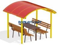 Стол и лавки под навесом МАФ 4005 в Брянске
