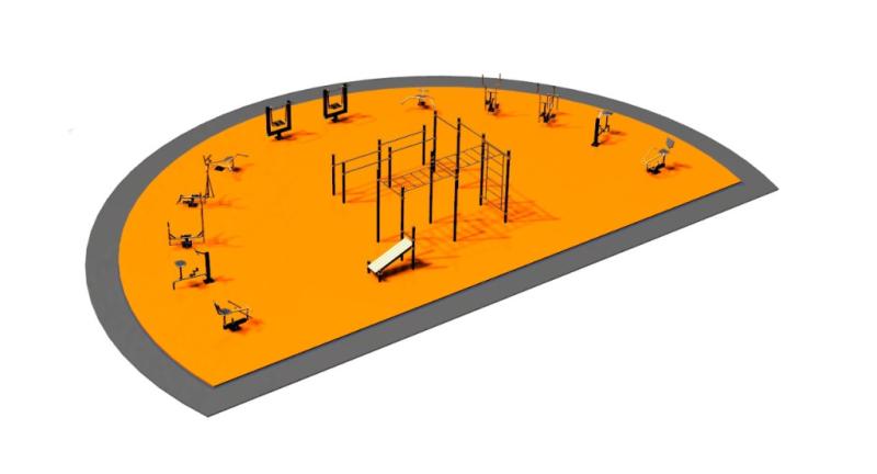 Дизайн проект спортплощадки Полукруглая в Брянске