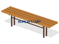 Лавочка без спинки МАФ 1601 в Брянске