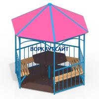 Беседка со столом, лавками и полом МАФ 4123 в Брянске