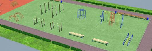 Проект детско-спортивной площадки для школы - детсада в Брянске