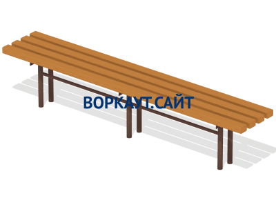 Двухметровая лавочка без спинки 2 м МАФ 1602 в Брянске