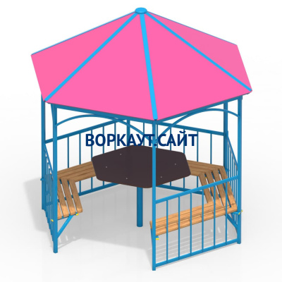 Беседка со столом и лавками МАФ 4121 в Брянске