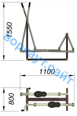 Уличный тренажер "Лыжник" УТ 008 в Брянске