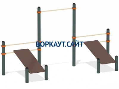 Воркаут с турником и двойной скамьей для пресса ВС-28 в Брянске