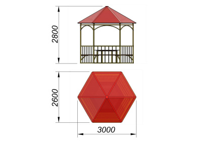 Беседка со столом и лавками МАФ 4121 в Брянске
