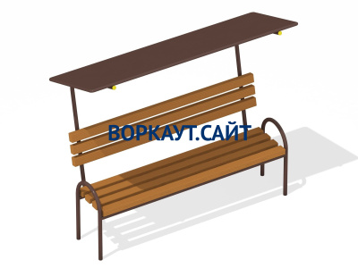 Лавочка под навесом МАФ 1607 в Брянске