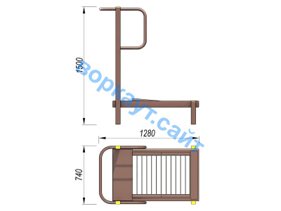 Уличный тренажер Беговая дорожка УТ 009 в Брянске