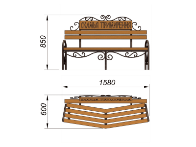 Скамья примирения МАФ 1610 в Брянске
