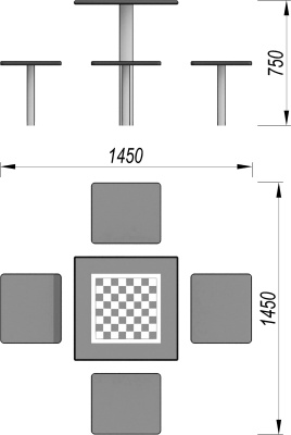 Шахматный стол МАФ 3516 в Брянске