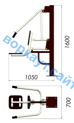Уличный тренажер "Жим от груди" УТ 002 в Брянске