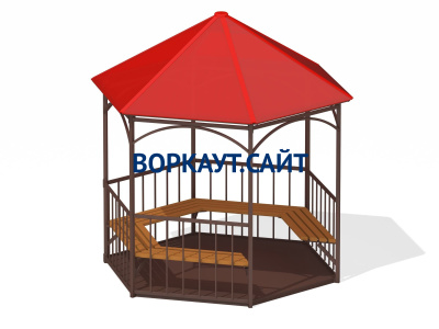 Беседка с лавками и полом МАФ 4122 в Брянске