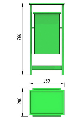 Урна с крышкой МАФ 1631 в Брянске