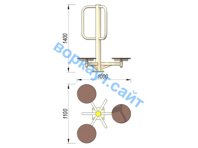 Уличный тренажер Орбита УТ 011 в Брянске