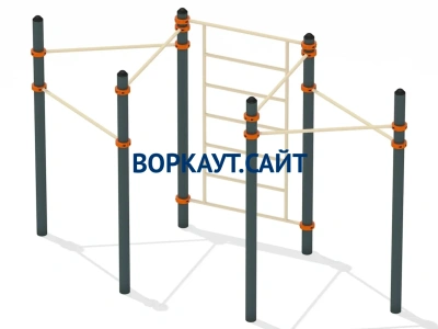 Воркаут турник разноуровневый с шведской стенкой ВС-25 в Брянске