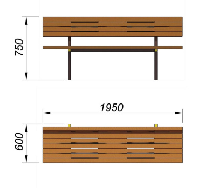 Диван уличный МАФ 1608 в Брянске
