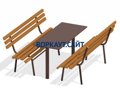 Дачный комплект из 2 лавочек и стола МАФ 1620 в Брянске