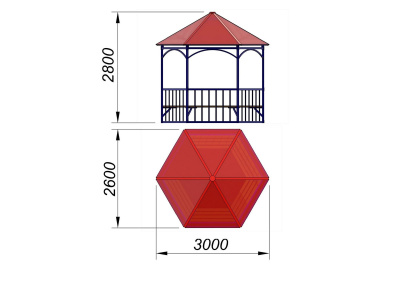 Беседка с лавками МАФ 4120 в Брянске