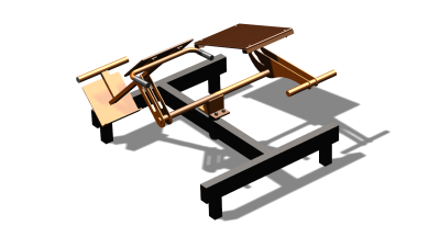Силовой уличный тренажер  "Пресс Гиперэкстензия"  УТ420 в Брянске